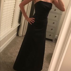 Classic black satin ball gown
